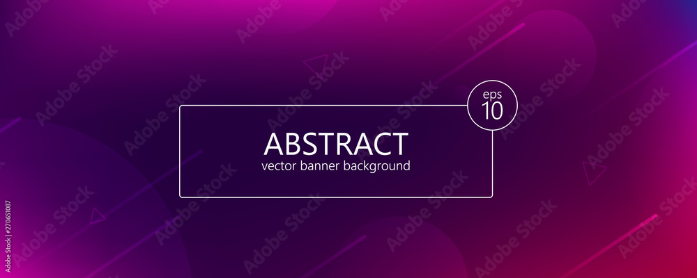 Poster abstract banner with gradient shapes