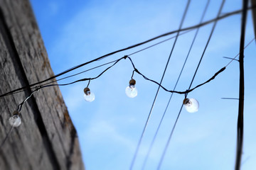 Malta, lamps hanging in the street