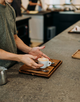 Portraits of workers from coffee bar.