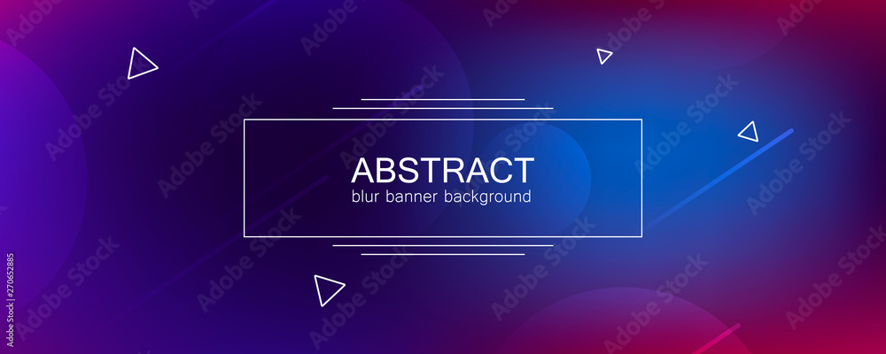 Poster Abstract banner with gradient shapes 