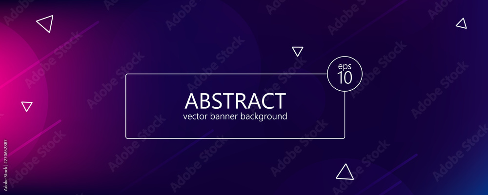 Poster abstract banner with gradient shapes