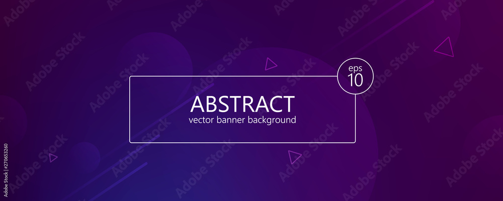 Poster Abstract banner with gradient shapes 