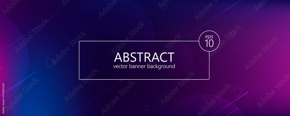 Poster Abstract banner with gradient shapes 