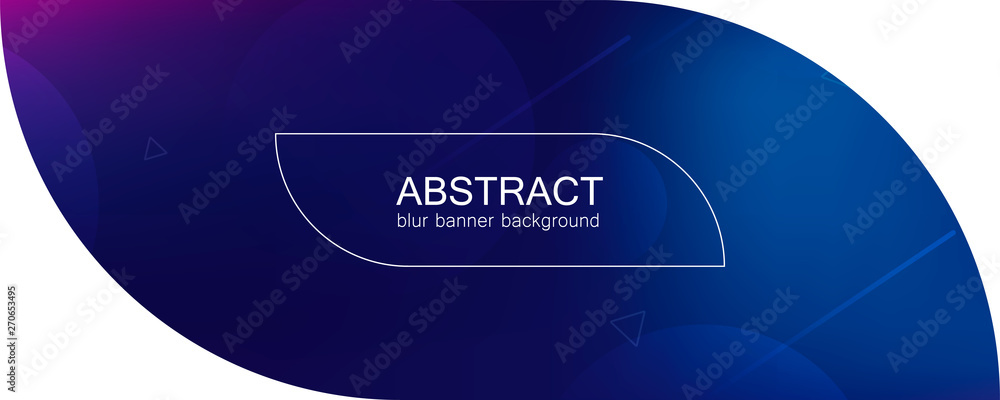 Poster Abstract banner with gradient shapes 