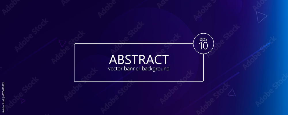 Poster abstract banner with gradient shapes