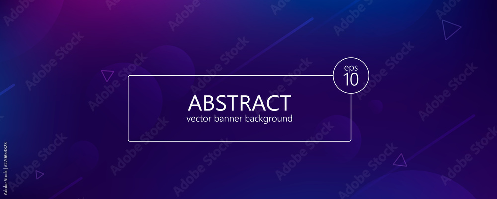 Poster abstract banner with gradient shapes
