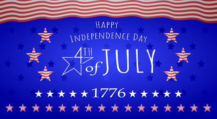 Obraz na płótnie Canvas 4th of july. USA independence day. Vector illustration.
