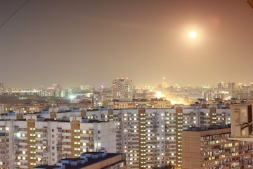 Fototapeta na wymiar moon city