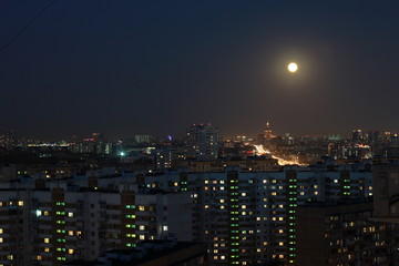 Fototapeta na wymiar moscow at night