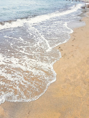 beach wave and sand at sun summer time