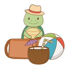 cute animal enjoying summer vacations