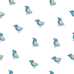 seamless pattern with birds for textiles 