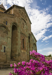Fototapeta na wymiar Georgia, Mtskheta town. Svetitskhoveli Cathedral church. UNESCO World Heritage.