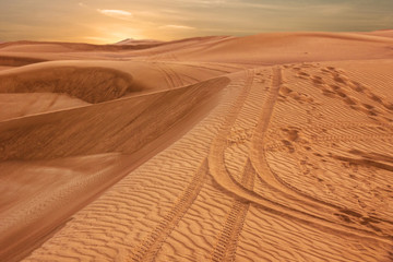 Desert sunset view, United Arab Emirates, Dubai