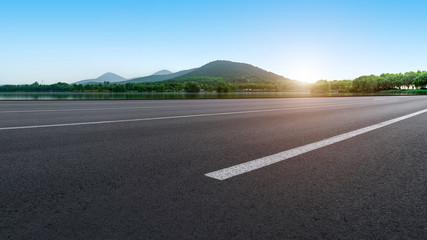 Fototapeta premium Road Pavement and Natural Landscape of Landscape..