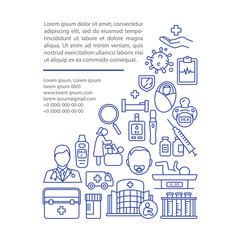 Pediatrics article page vector template