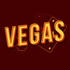 Vegas vintage 3d vector lettering © bsd studio