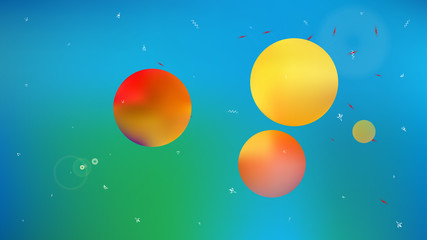 Funny abstract space background picture colorful.