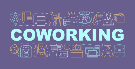 Fototapeta premium Coworking word concepts banner