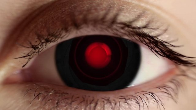Blinking cyber eye