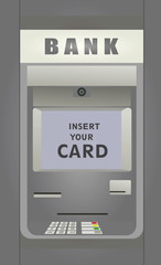 Cash deposit machine. ATM. vector illustration