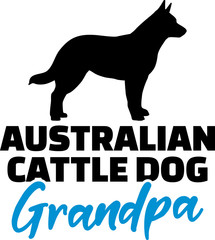 Australian Cattle Dog Grandpa with silhouette