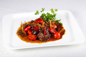 Beef in oyster sauce