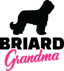 Briard Grandma with silhouette