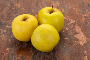 Yellow ripe apples