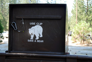 trash container with bear protection