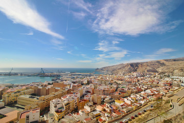 Panorámica de Almería, Andalucía, España