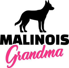 Malinois Grandma with silhouette