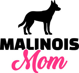 Malinois mom pink