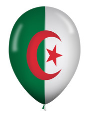Illustration d'un ballon gonflable représentant le drapeau algérien
