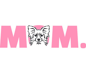 Papillon mom in pink © Miceking