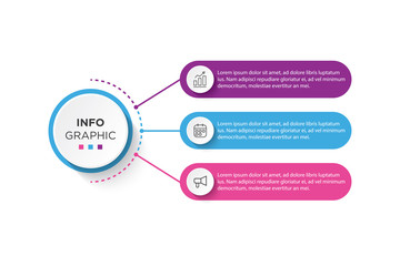 Presentation business infographic template with 3 options. Vector illustration