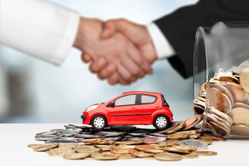 Car money buy insurance credit rent concept