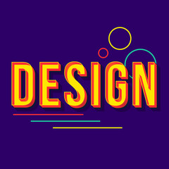 Obraz premium Design vintage 3d vector lettering