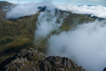 View from the Peak of Mt Tryfan, Snowdonia