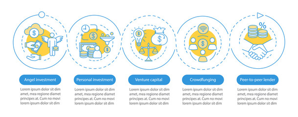 Startup investment vector infographic template