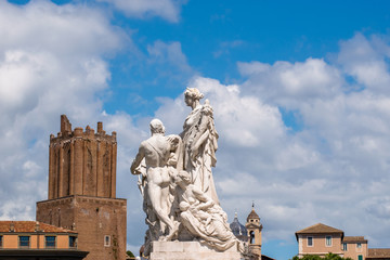 The Concordia by Varese Ludovico Pogliaghi, pacification between the monarchy and the people, Altare della Patria, Piazza Venezia, Rome Italy