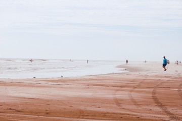 Fototapeta na wymiar people on beach