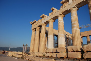 Fototapeta premium Tourists on the Acropolisof Athens, Greece. June 2016. 