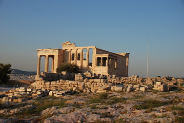 Tourists on the Acropolisof Athens, Greece. June 2016. 