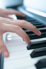 Obraz premium piano keys and playing piano