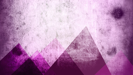 Abstract three triangles, purple and violet pattern