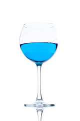 blue drink in glass
