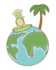 cute animal enjoying summer vacations