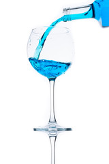 blue drink in glass