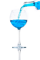 blue drink in glass